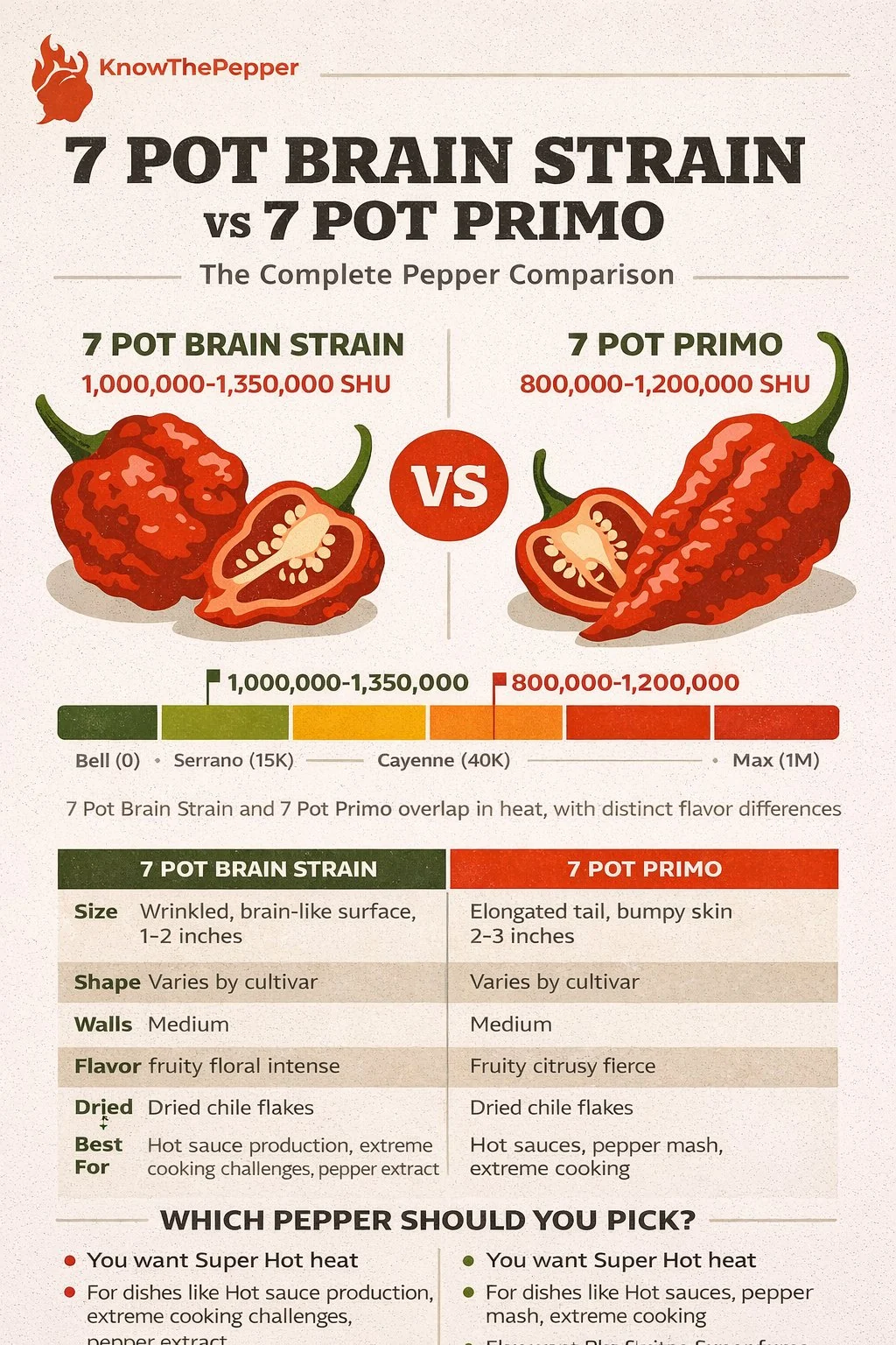 7 Pot Brain Strain and 7 Pot Primo comparison