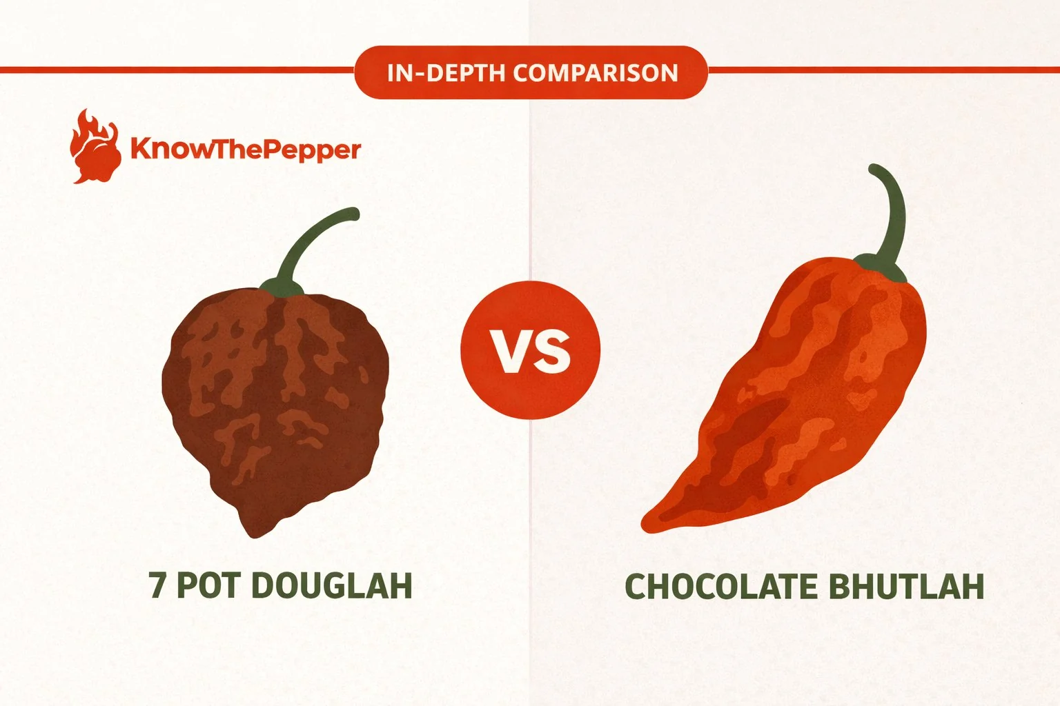 7 Pot Douglah vs Chocolate Bhutlah comparison