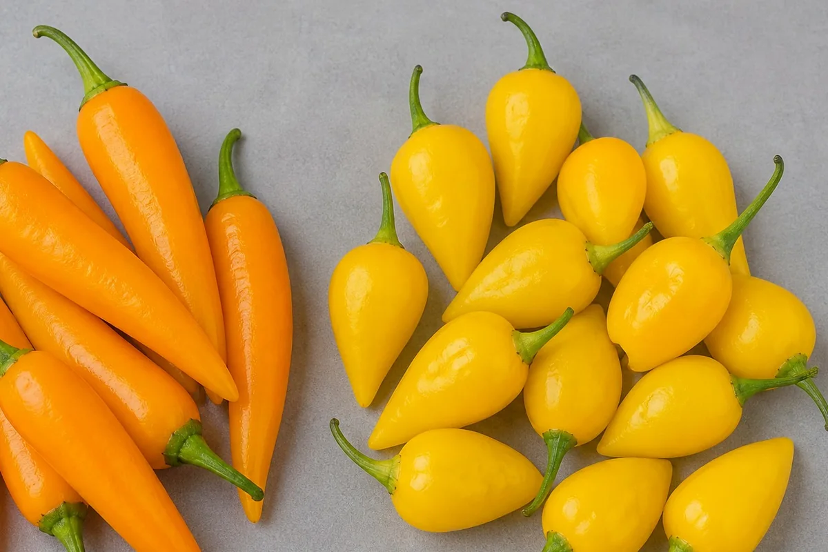 Additional Aji Amarillo and Lemon Drop comparison view