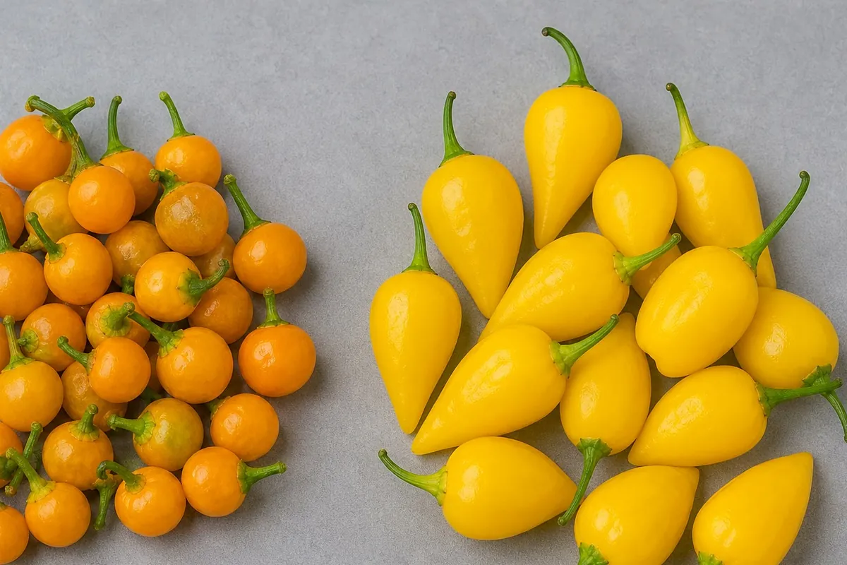 Additional Aji Charapita and Lemon Drop comparison view
