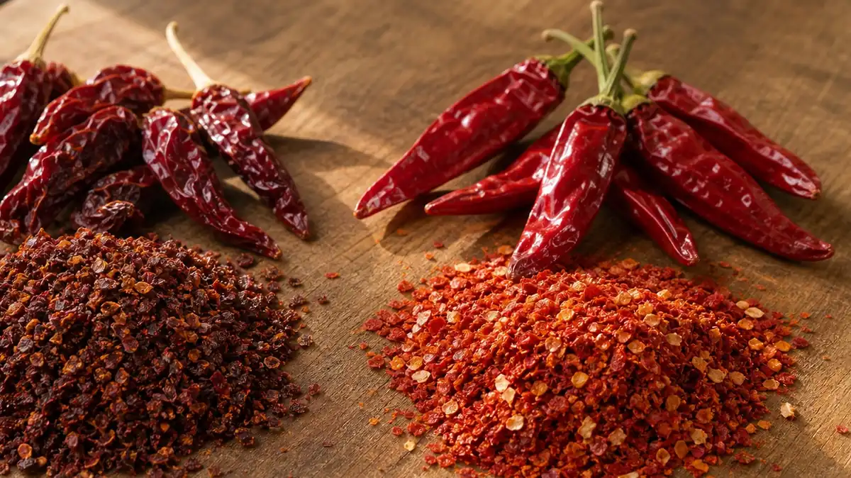 Additional Aleppo Pepper and Espelette Pepper comparison view