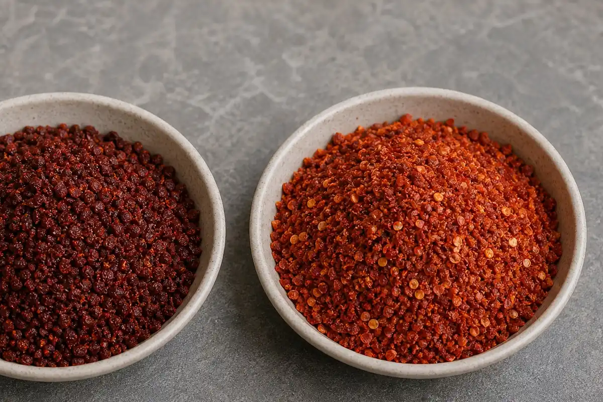 Additional Aleppo Pepper and Maras Pepper comparison view