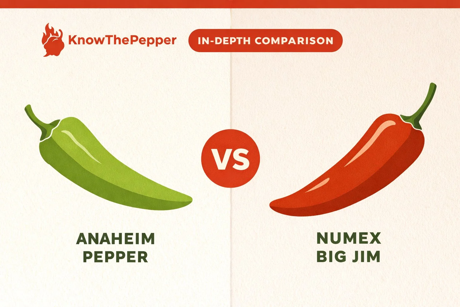 Anaheim Pepper vs NuMex Big Jim comparison