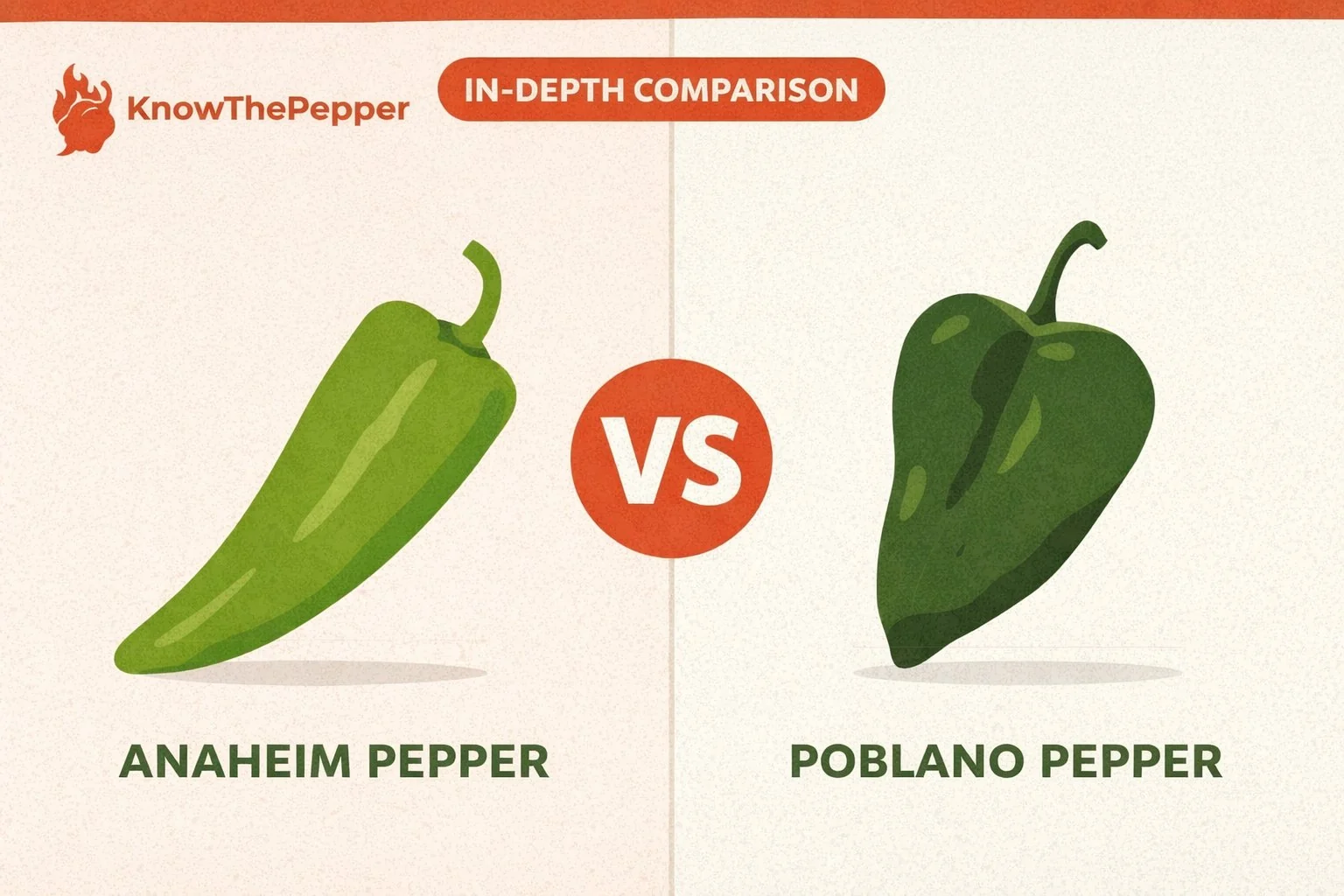 Anaheim Pepper vs Poblano Pepper comparison