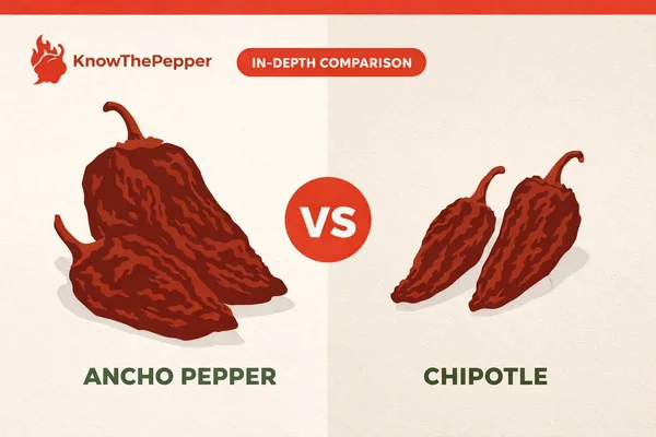 Ancho Pepper vs Chipotle Showdown: Heat, Flavor & Uses
