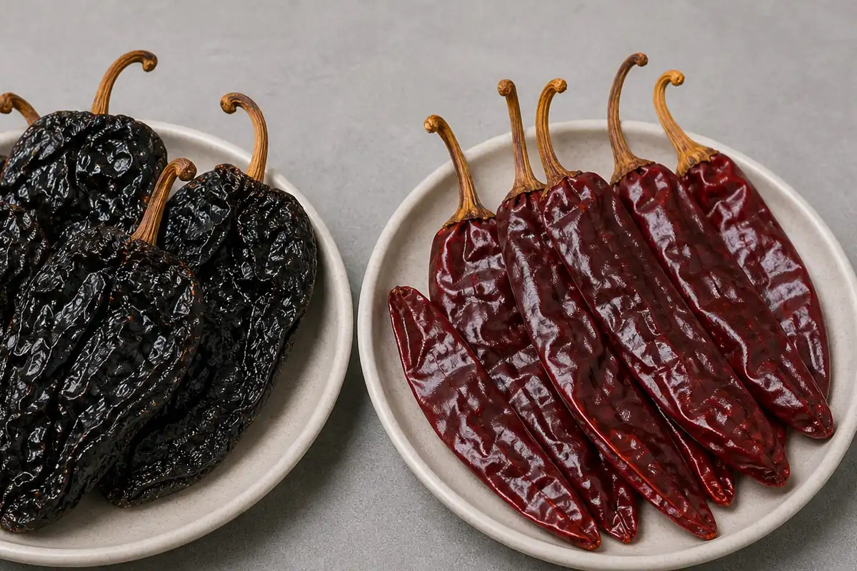 Additional Ancho Pepper and Guajillo Pepper comparison view