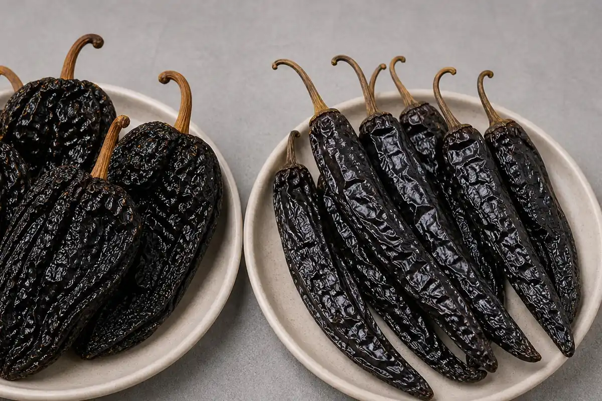Additional Ancho Pepper and Pasilla Pepper comparison view