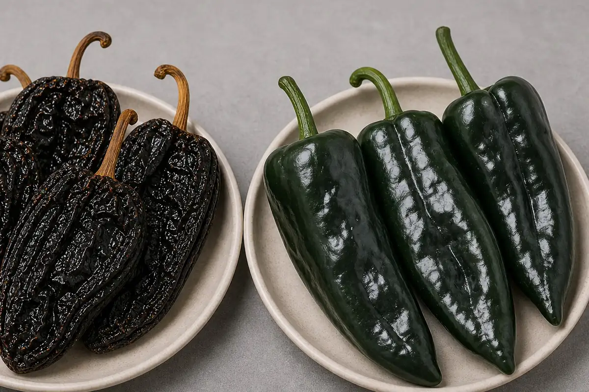 Additional Ancho Pepper and Poblano Pepper comparison view