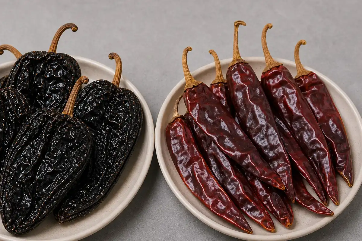 Additional Ancho Pepper and Guajillo Pepper comparison view