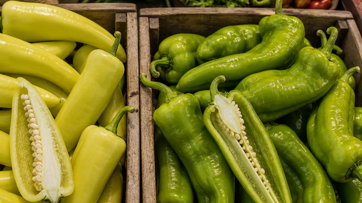 Additional Banana Pepper and Cubanelle Pepper comparison view