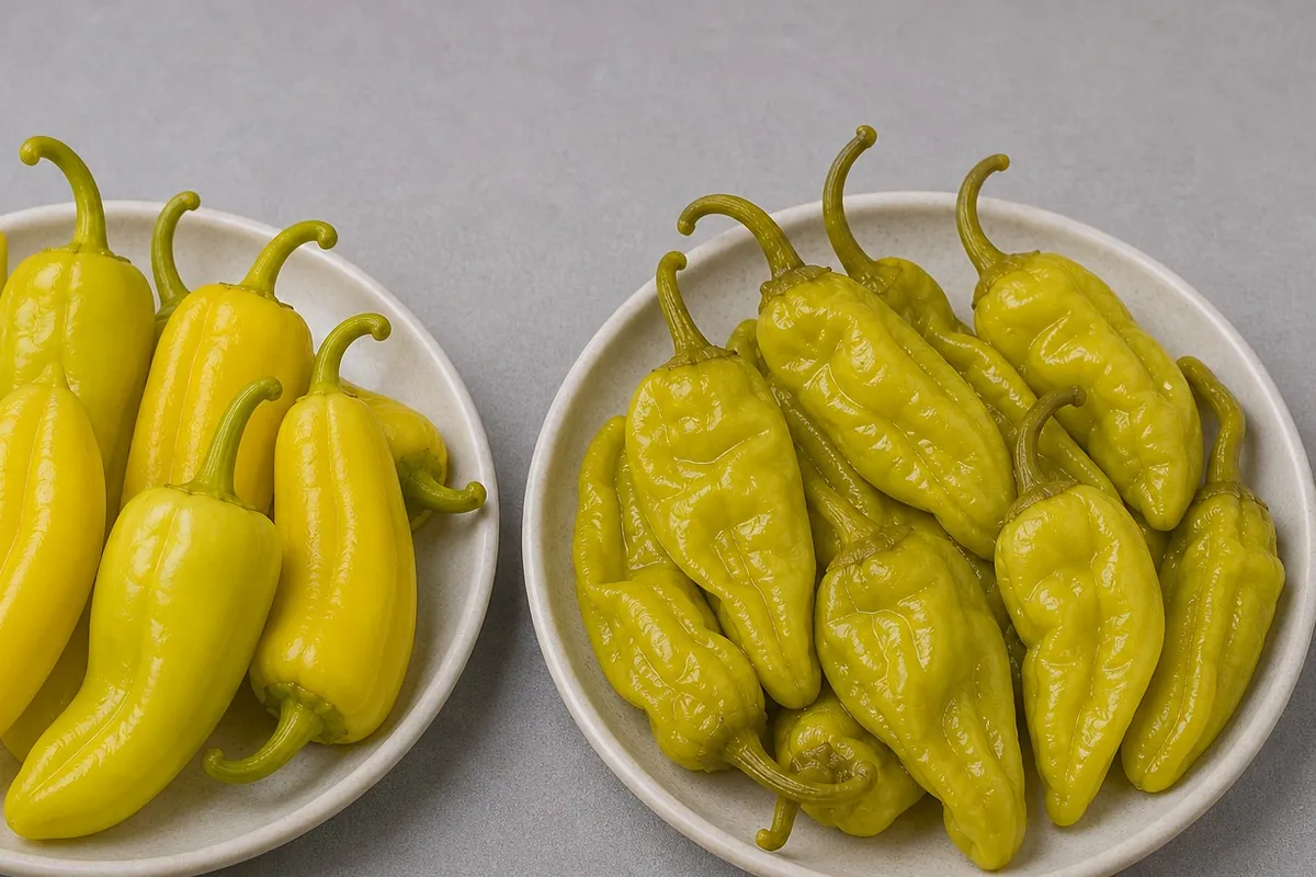 Additional Banana Pepper and Pepperoncini comparison view
