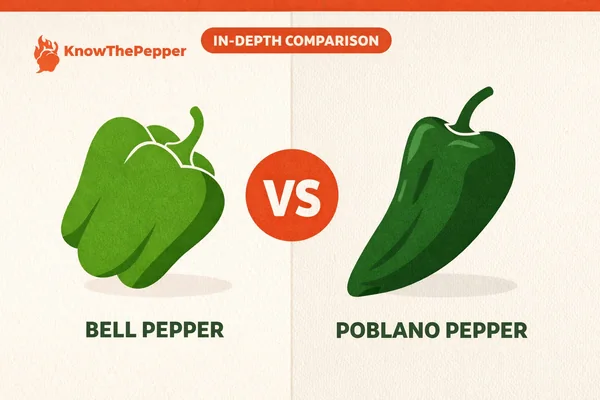Bell Pepper vs Poblano: Zero Heat vs Mild Heat