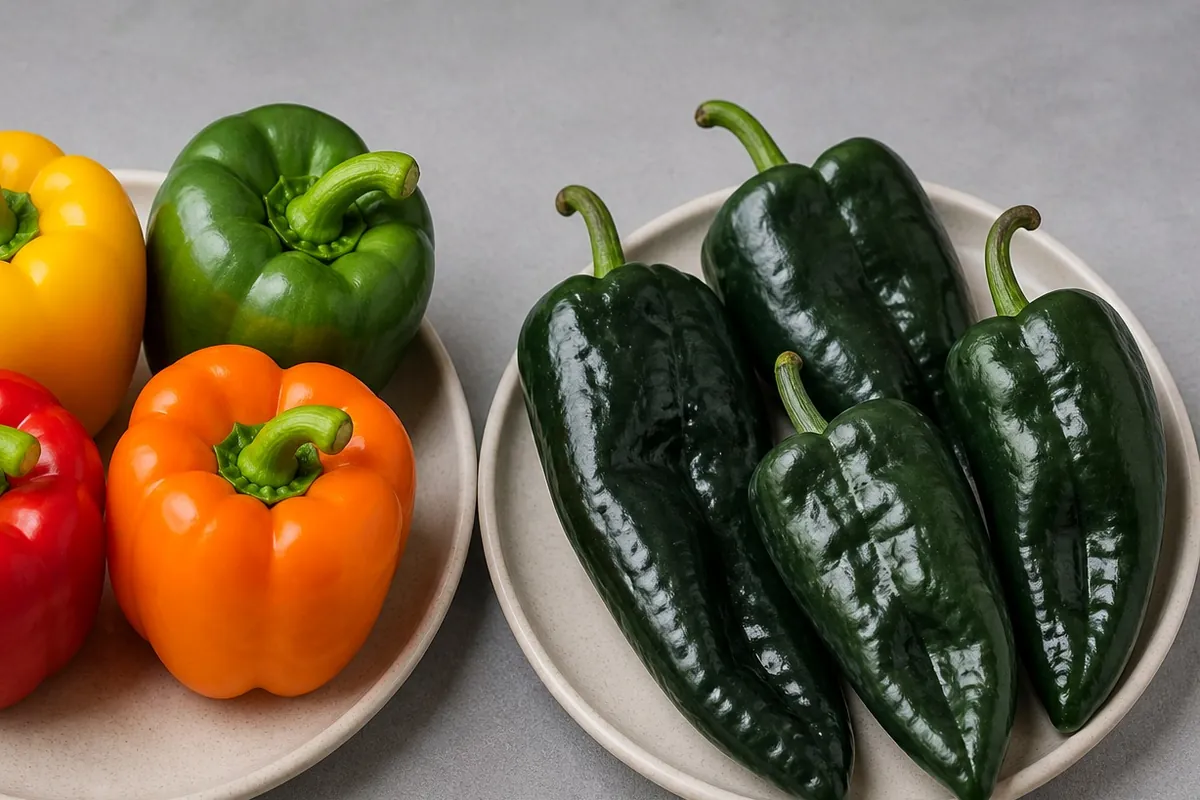 Additional Bell Pepper and Poblano Pepper comparison view