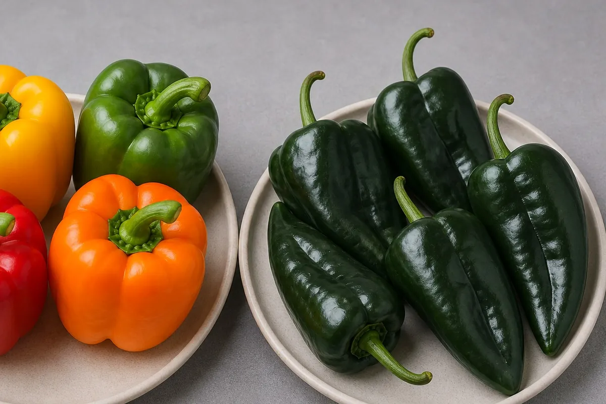 Additional Bell Pepper and Poblano Pepper comparison view