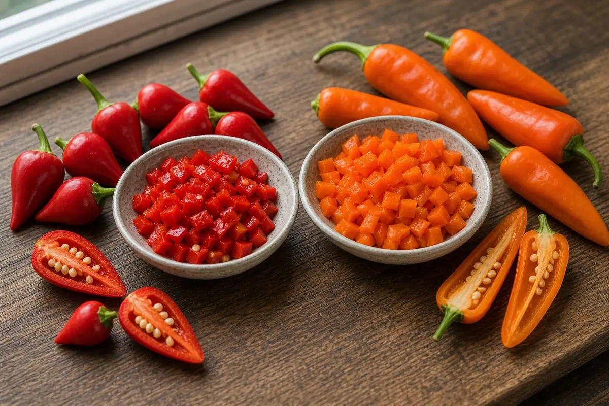 Additional Biquinho Pepper and Aji Dulce comparison view