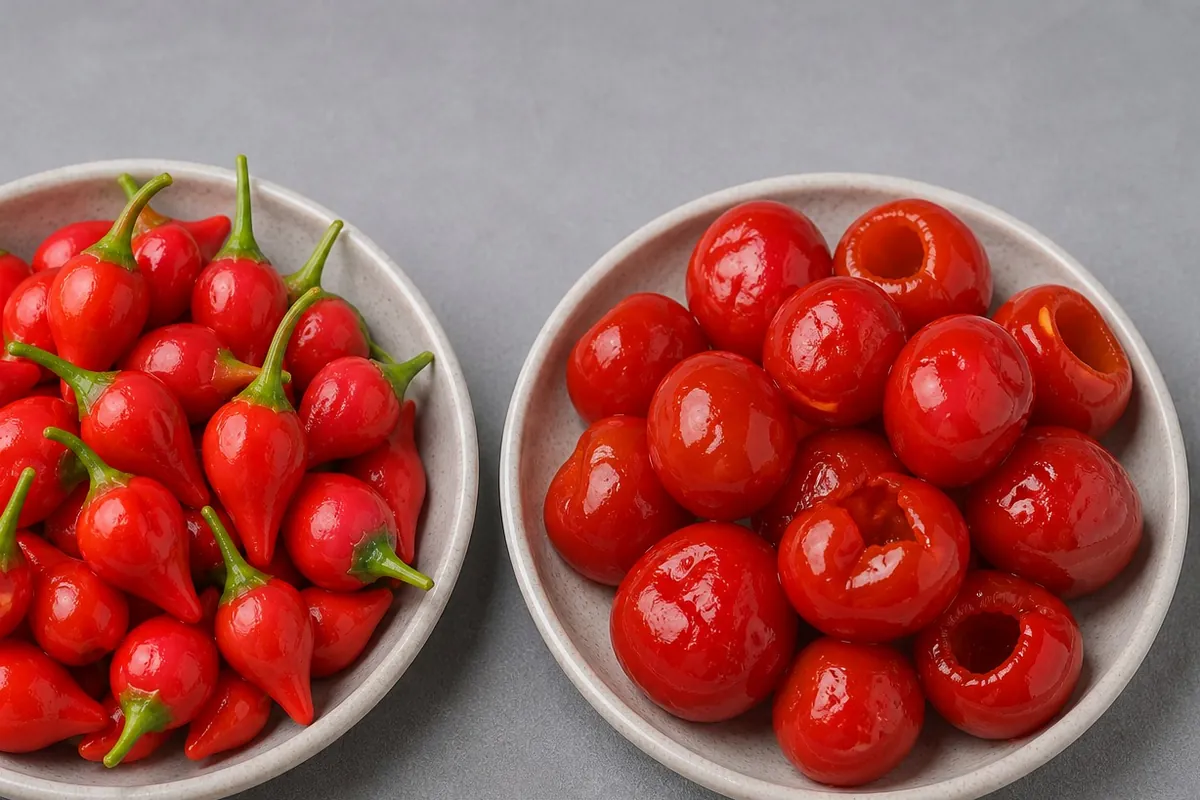 Additional Biquinho Pepper and Peppadew Pepper comparison view