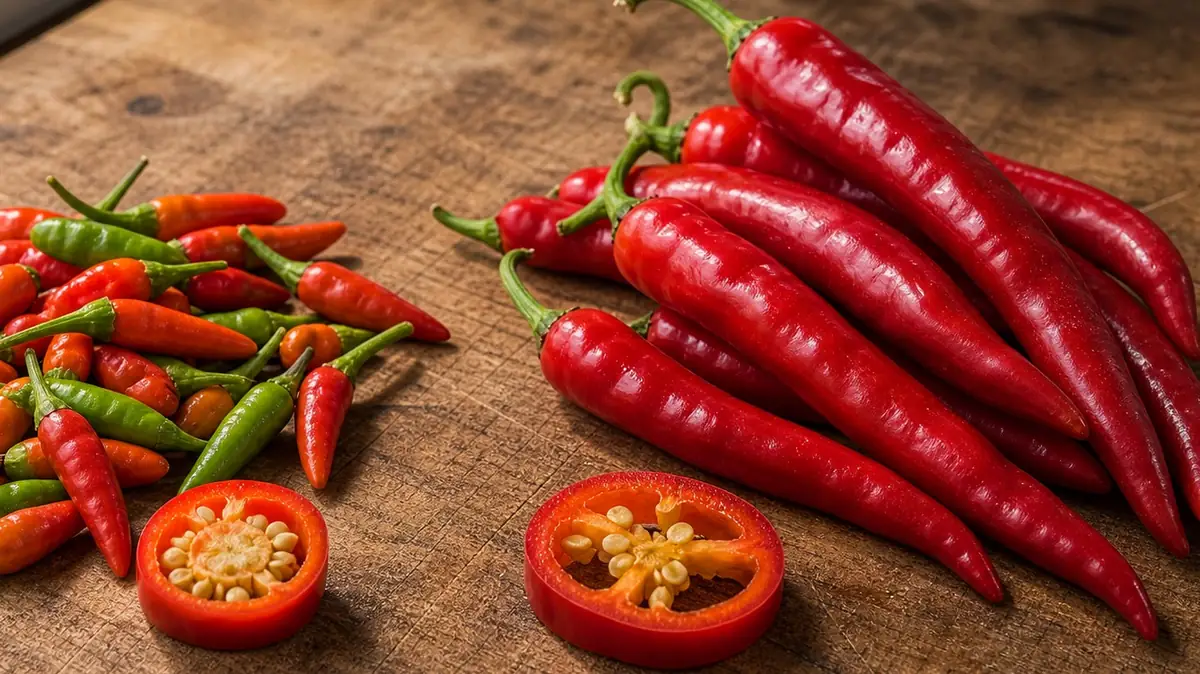 Additional Bird's Eye Chili and Cayenne Pepper comparison view