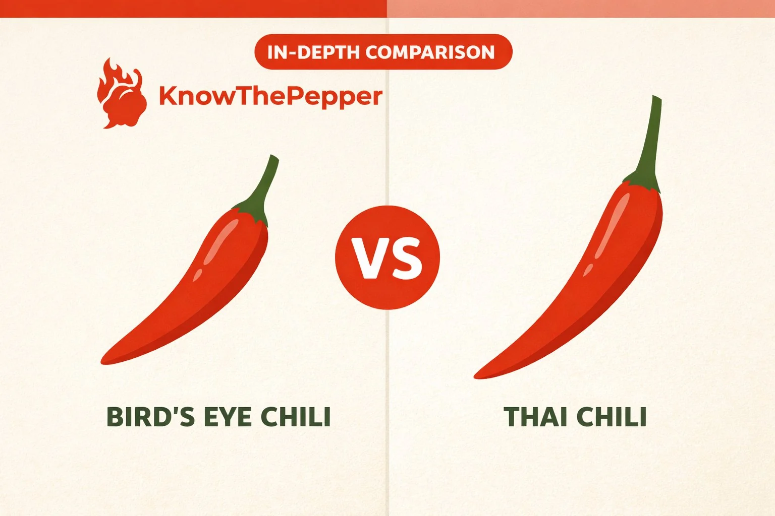 Bird's Eye Chili vs Thai Chili comparison