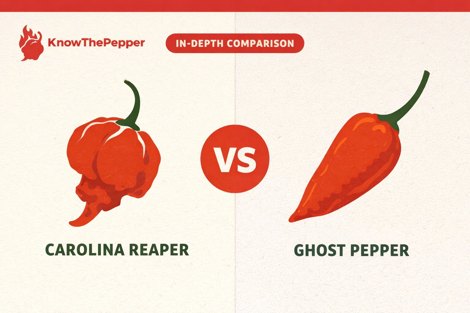 Carolina Reaper vs Ghost Pepper comparison