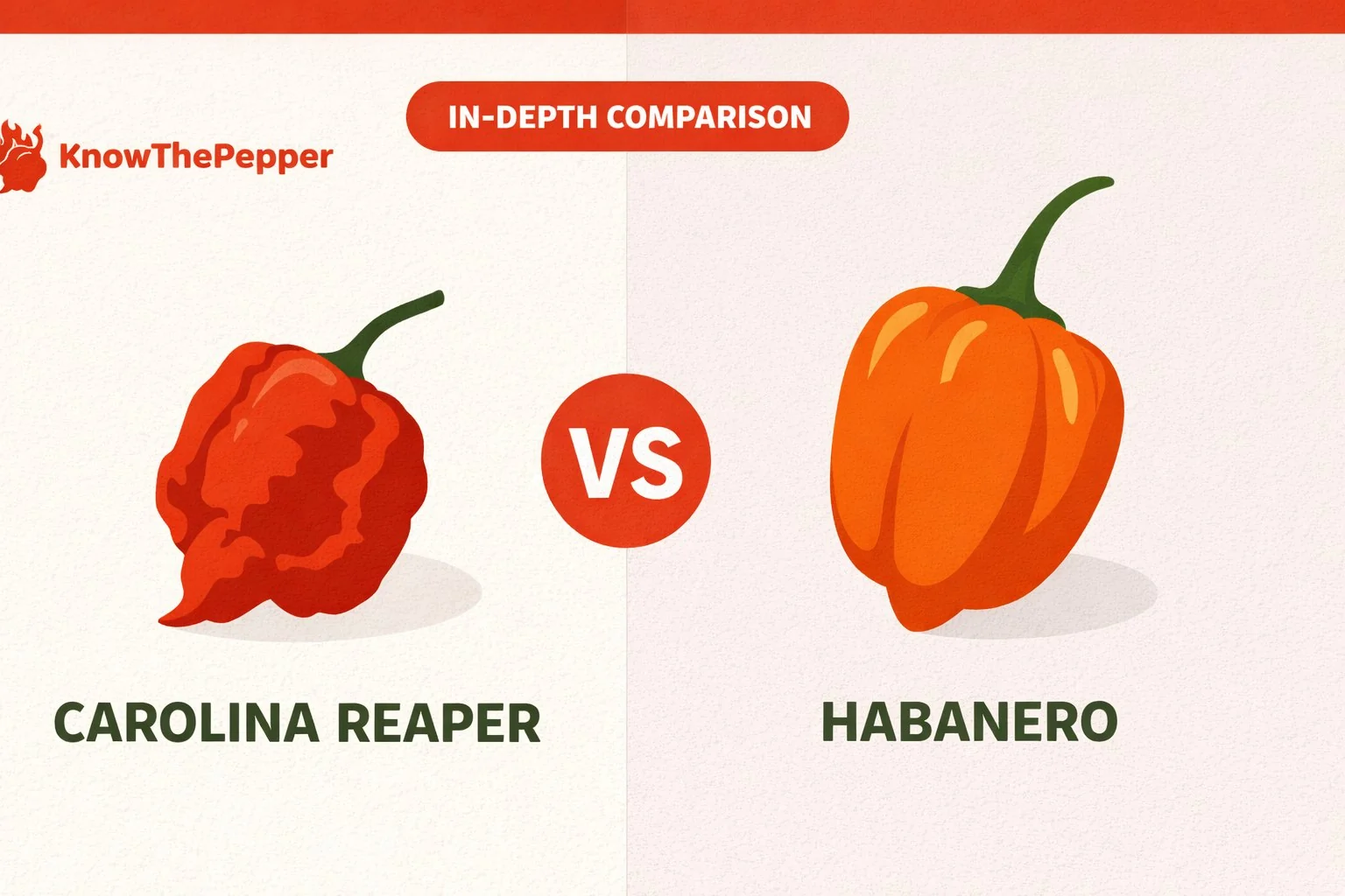 Carolina Reaper vs Habanero comparison