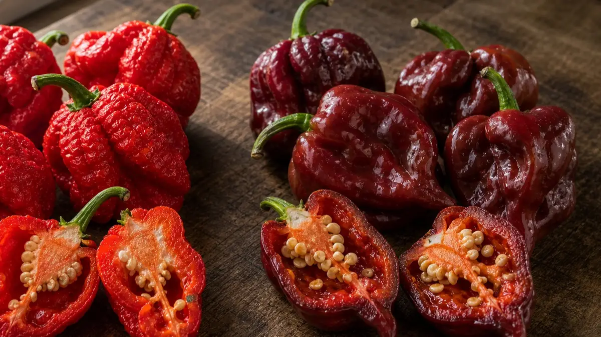 Additional Carolina Reaper and Trinidad Moruga Scorpion comparison view