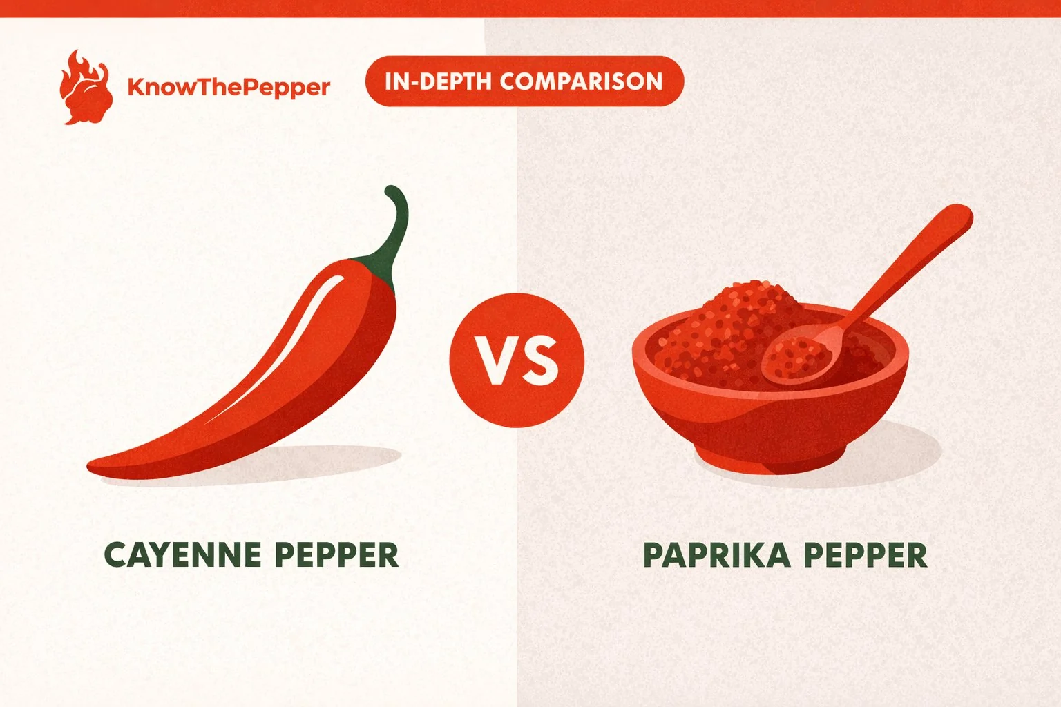 Cayenne Pepper vs Paprika Pepper comparison
