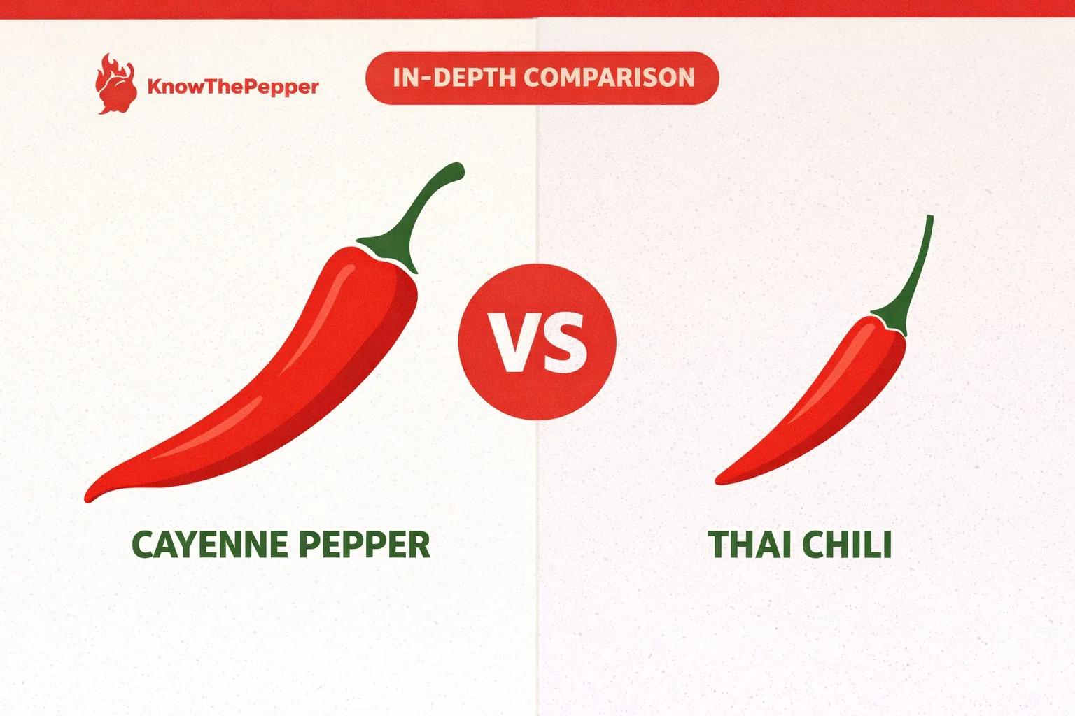 Cayenne Pepper vs Thai Chili comparison