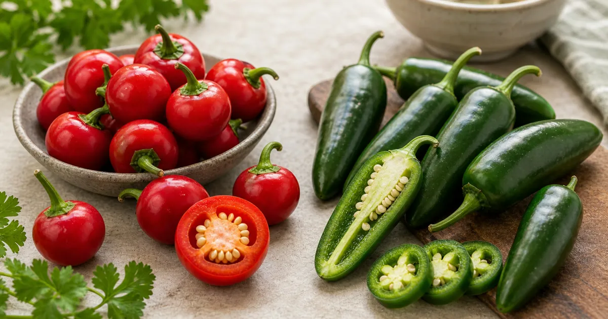 Cherry Bomb Pepper vs Jalapeño comparison