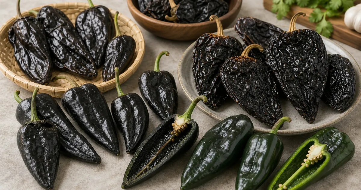 Chilhuacle Pepper vs Ancho Pepper comparison