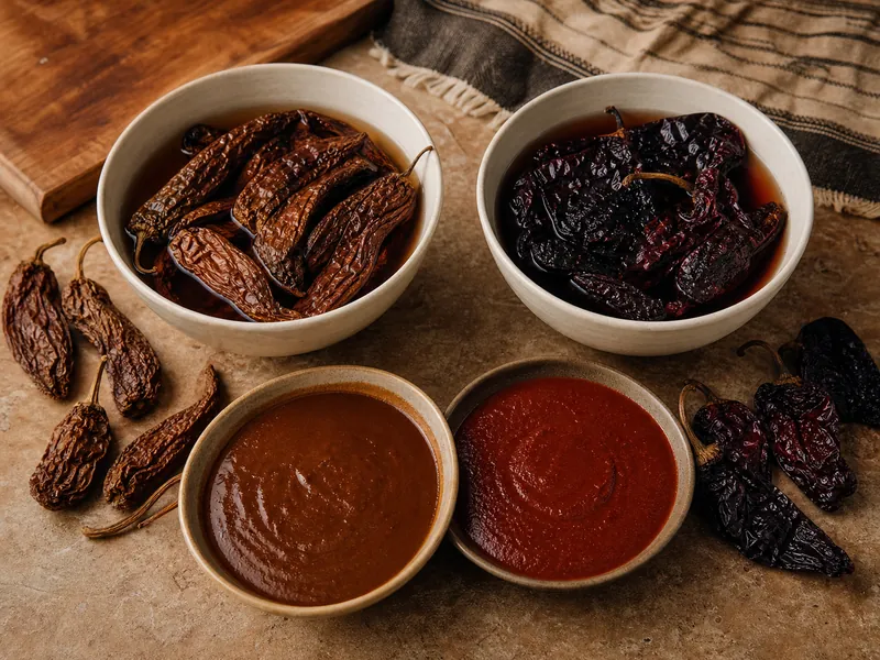 Chipotle Meco and Morita Pepper comparison