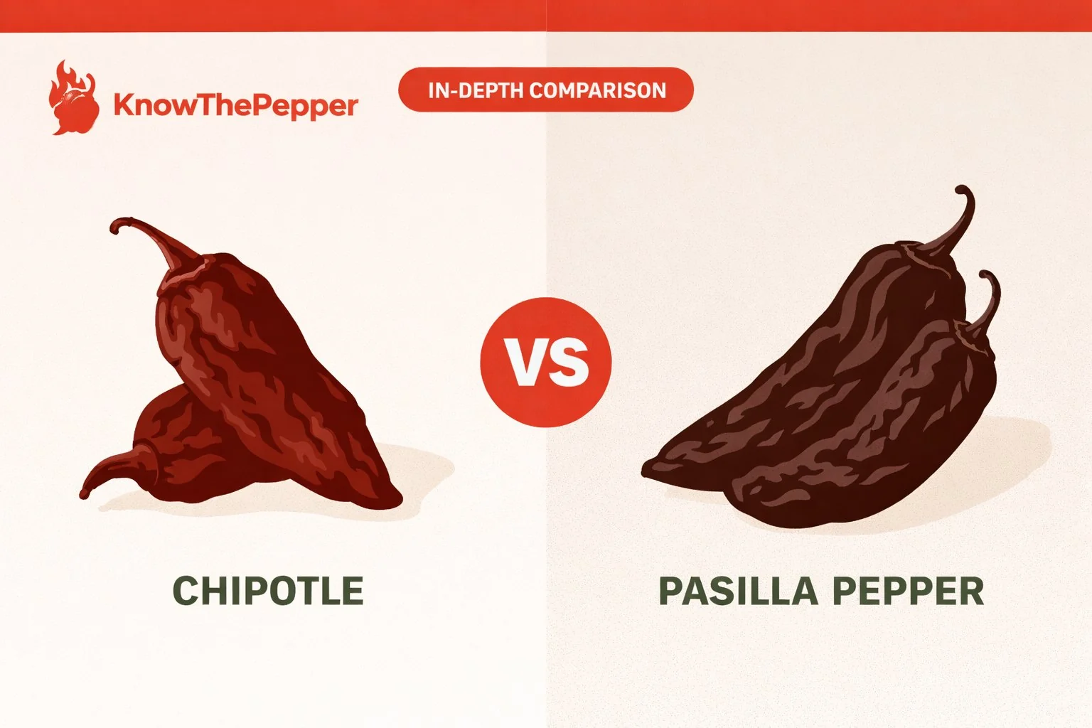 Chipotle vs Pasilla Pepper comparison