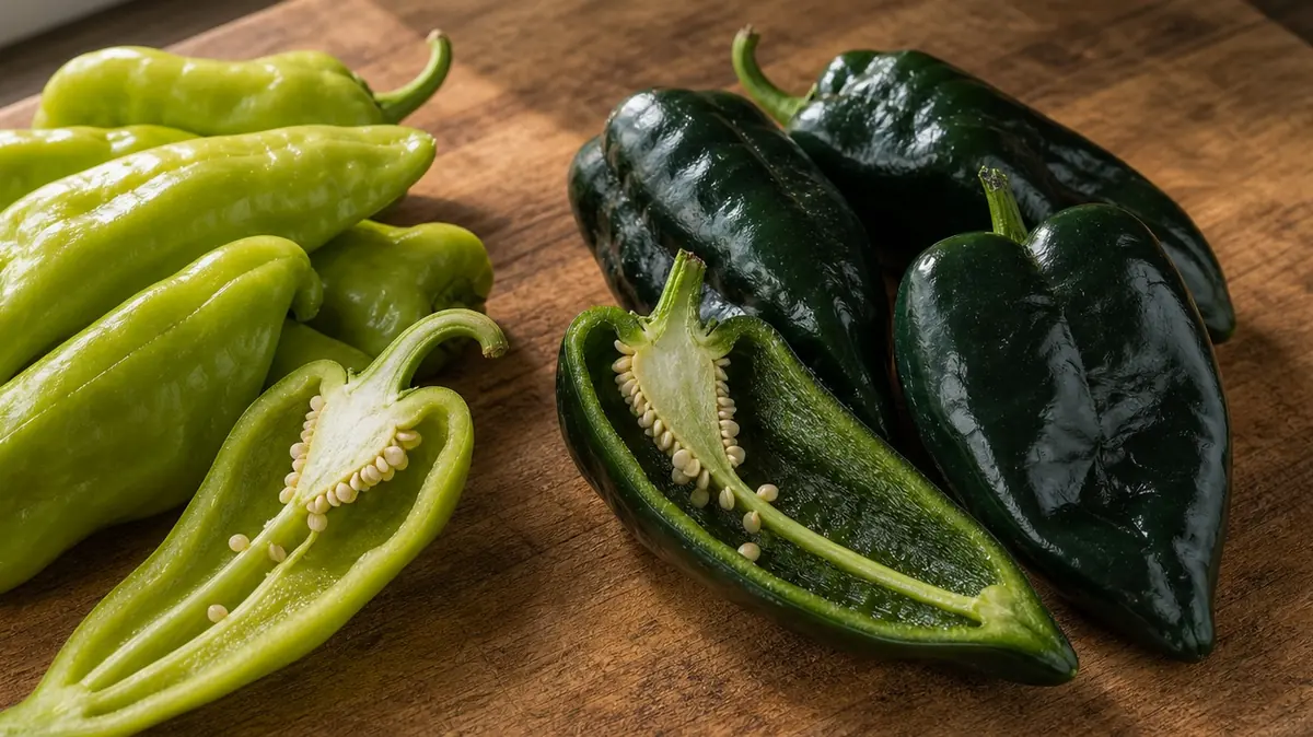 Additional Cubanelle Pepper and Poblano Pepper comparison view