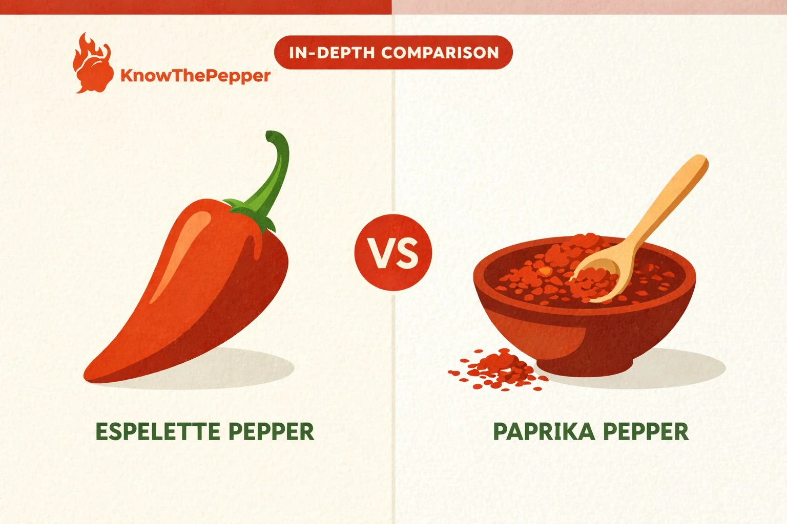 Espelette Pepper vs Paprika Pepper comparison