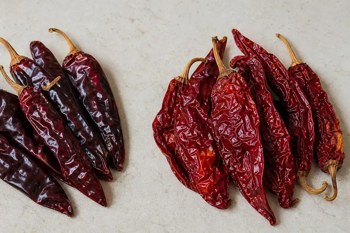 Additional Guajillo Pepper and New Mexico Chile comparison view