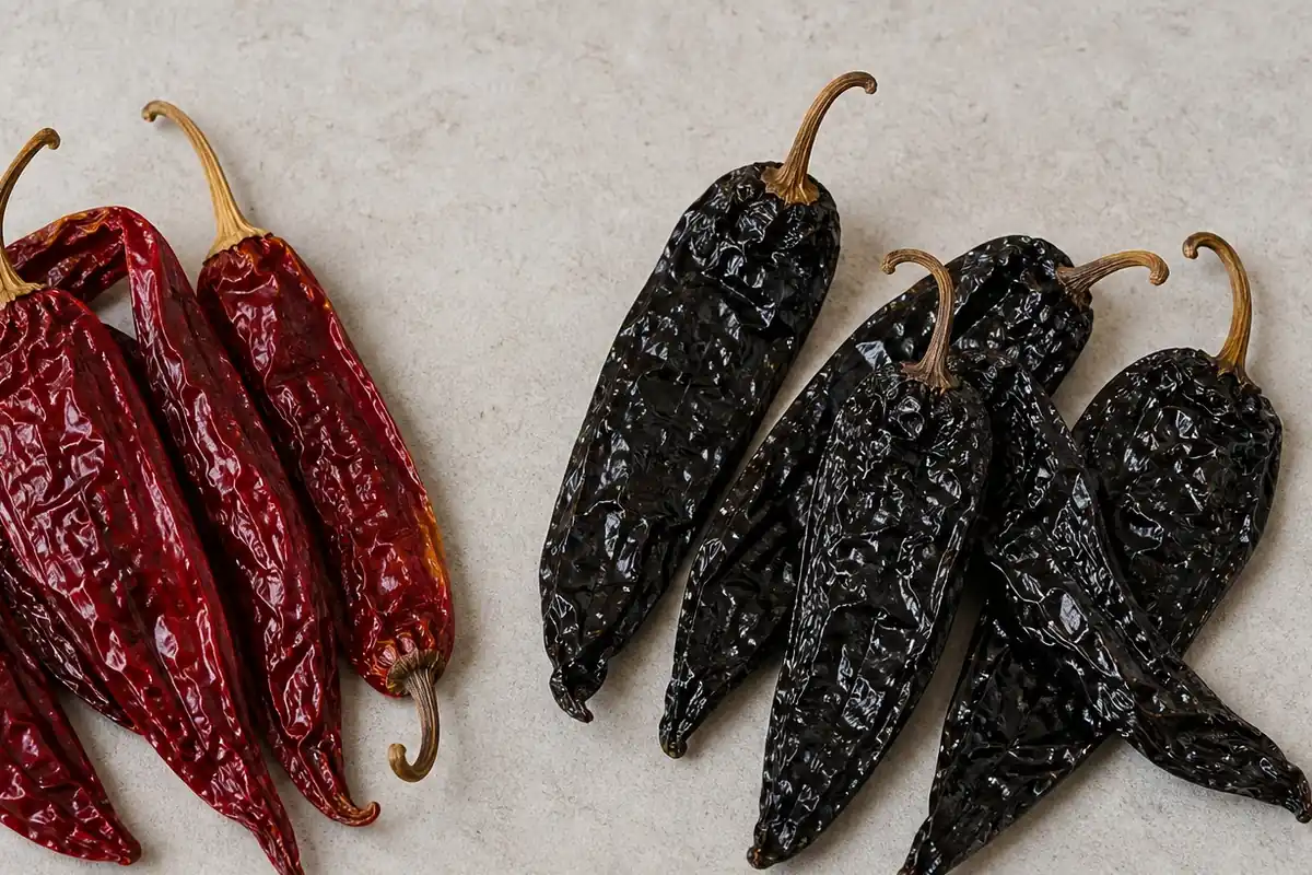 Additional Guajillo Pepper and Pasilla Pepper comparison view