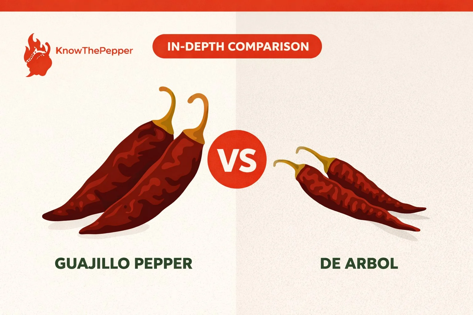 Guajillo Pepper vs De Arbol comparison