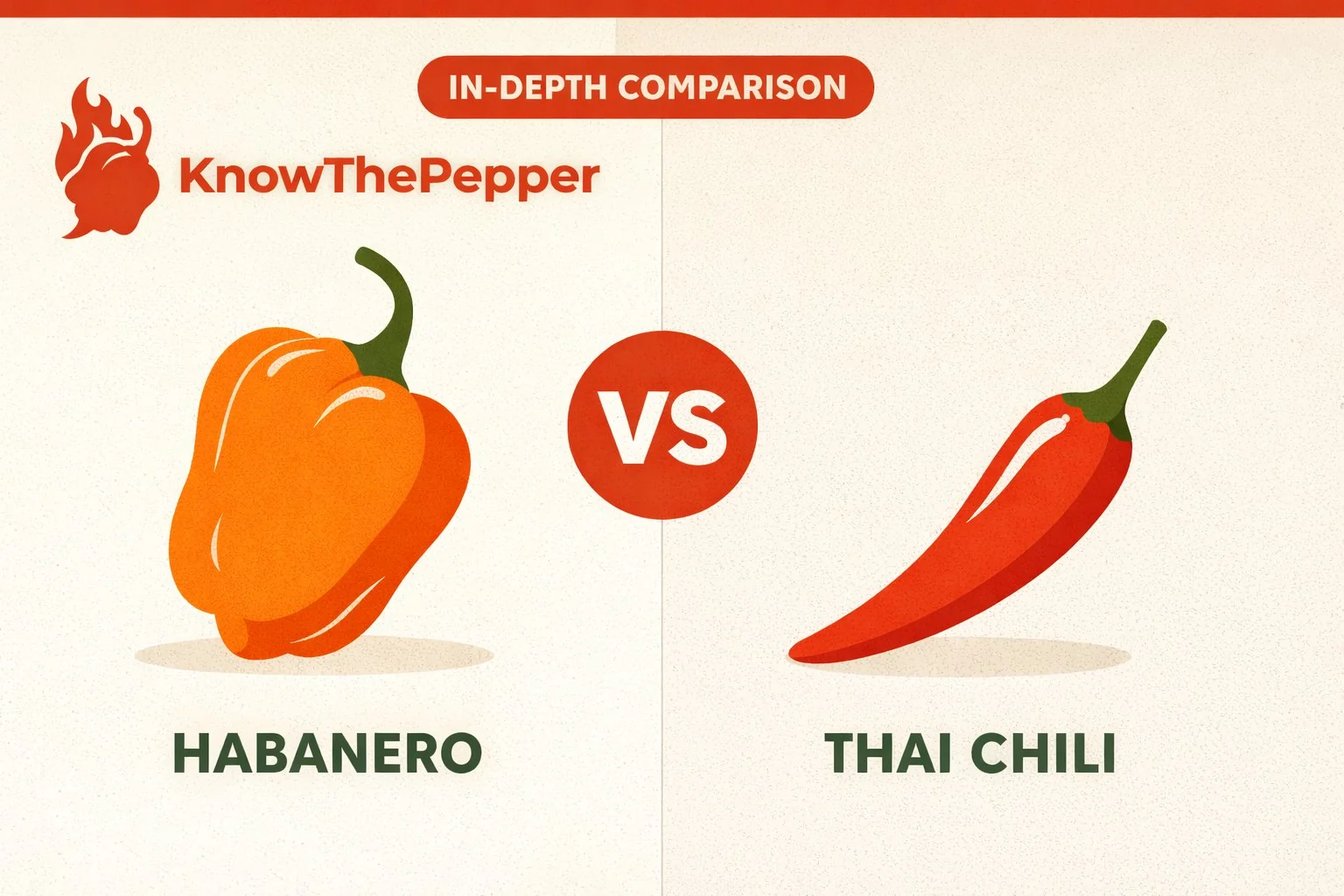Habanero vs Thai Chili comparison