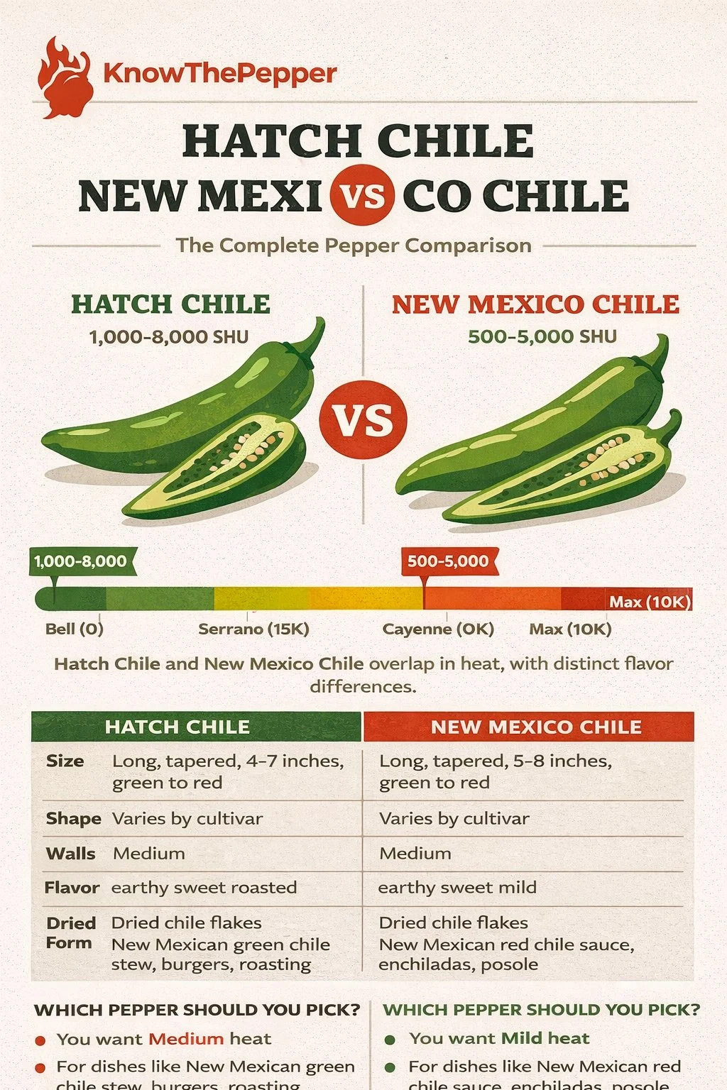 Hatch Chile and New Mexico Chile comparison