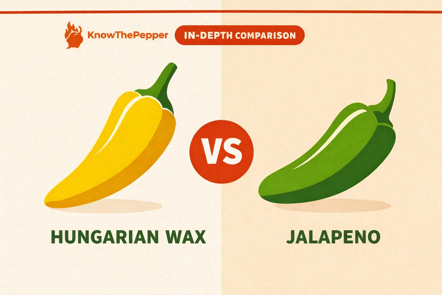 Hungarian Wax vs Jalapeño comparison