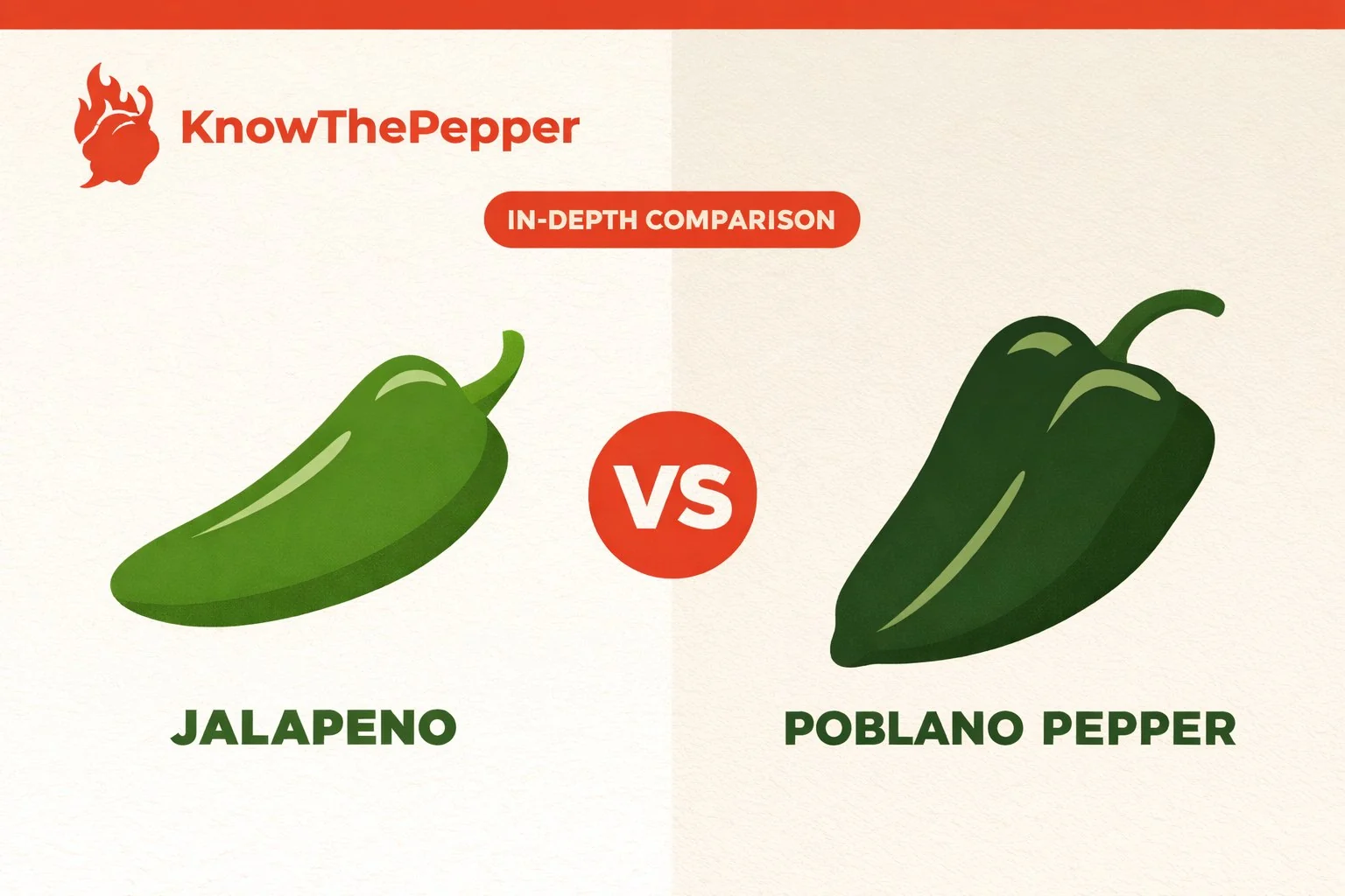 Jalapeño vs Poblano Pepper comparison
