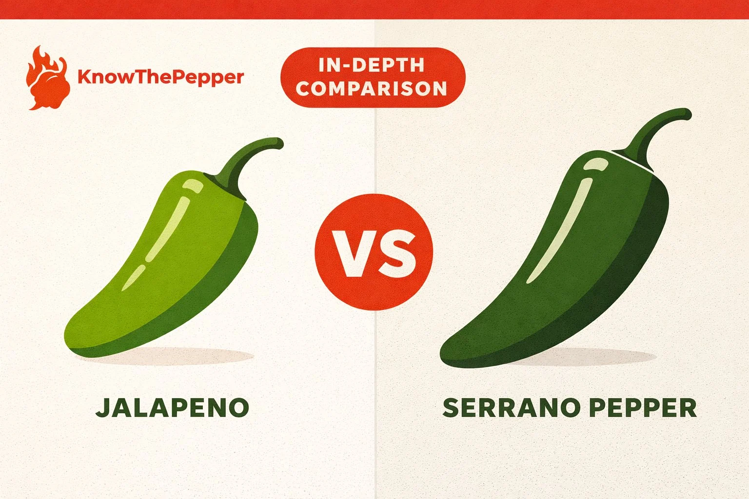 Jalapeño vs Serrano Pepper comparison