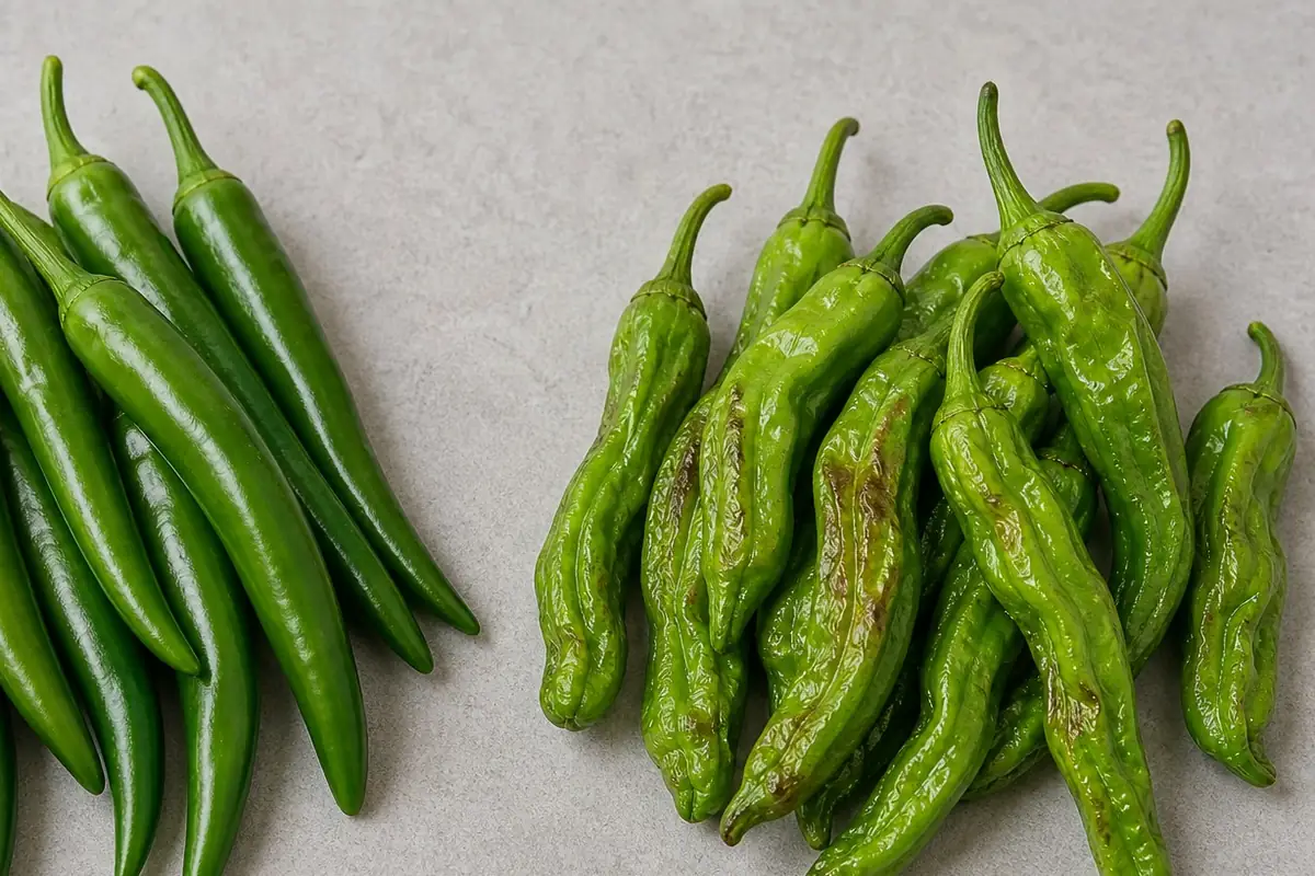 Additional Korean Green Pepper and Shishito Pepper comparison view