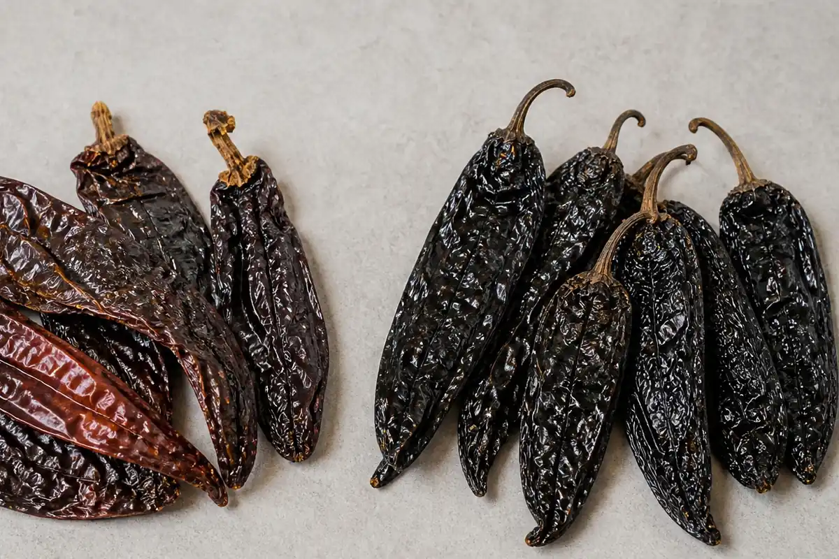 Additional Pasilla de Oaxaca and Pasilla Pepper comparison view