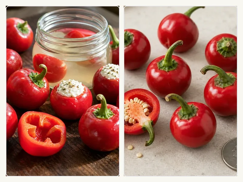 Peppadew Pepper and Cherry Pepper comparison