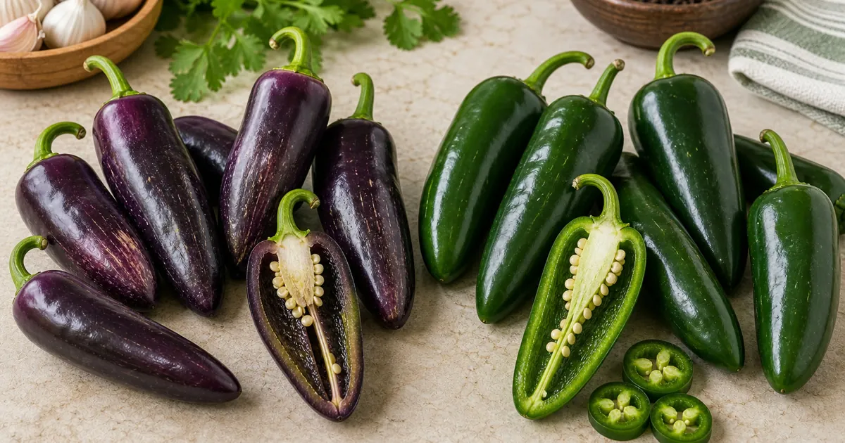 Purple Jalapeño vs Jalapeño comparison