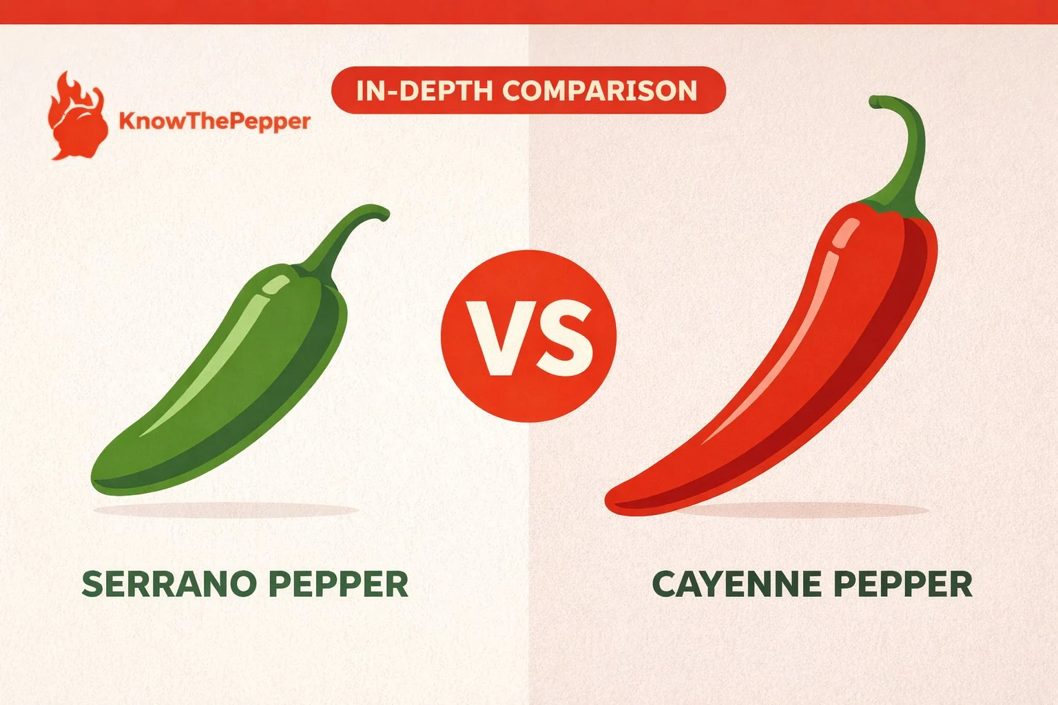 Serrano Pepper vs Cayenne Pepper comparison