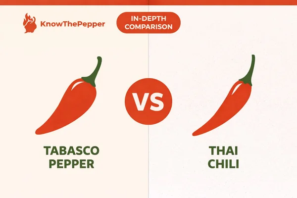 Tabasco Pepper vs Thai Chili: Heat, Flavor & Key Differences