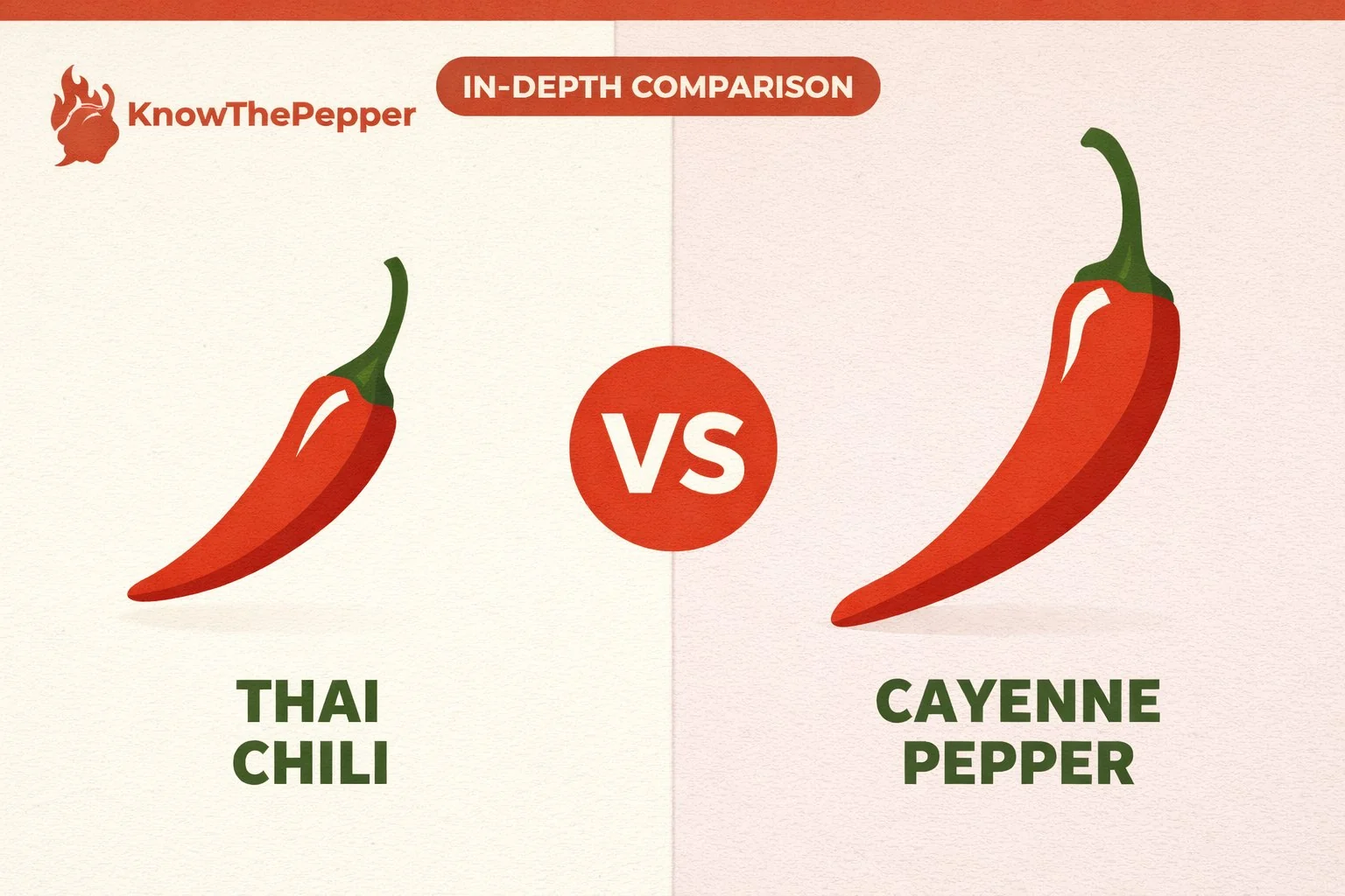 Thai Chili vs Cayenne Pepper comparison