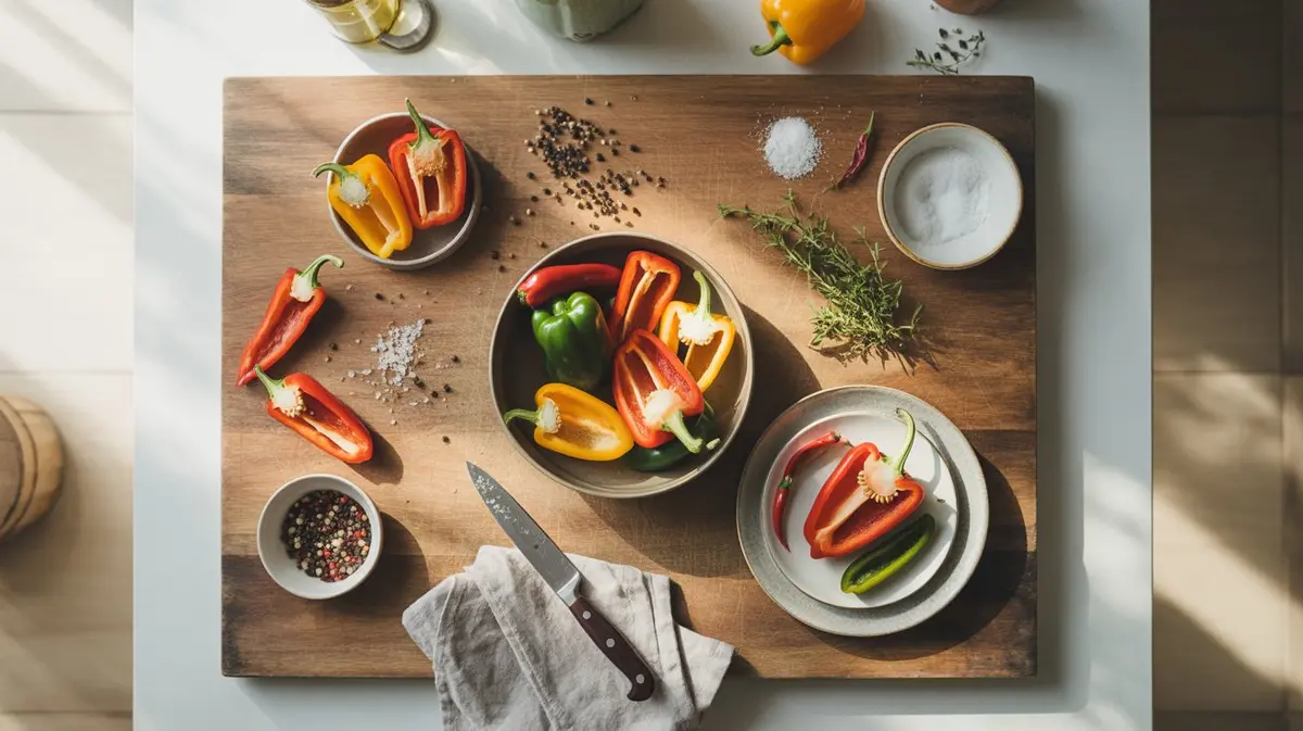 How to Deseed Peppers - visual guide and reference