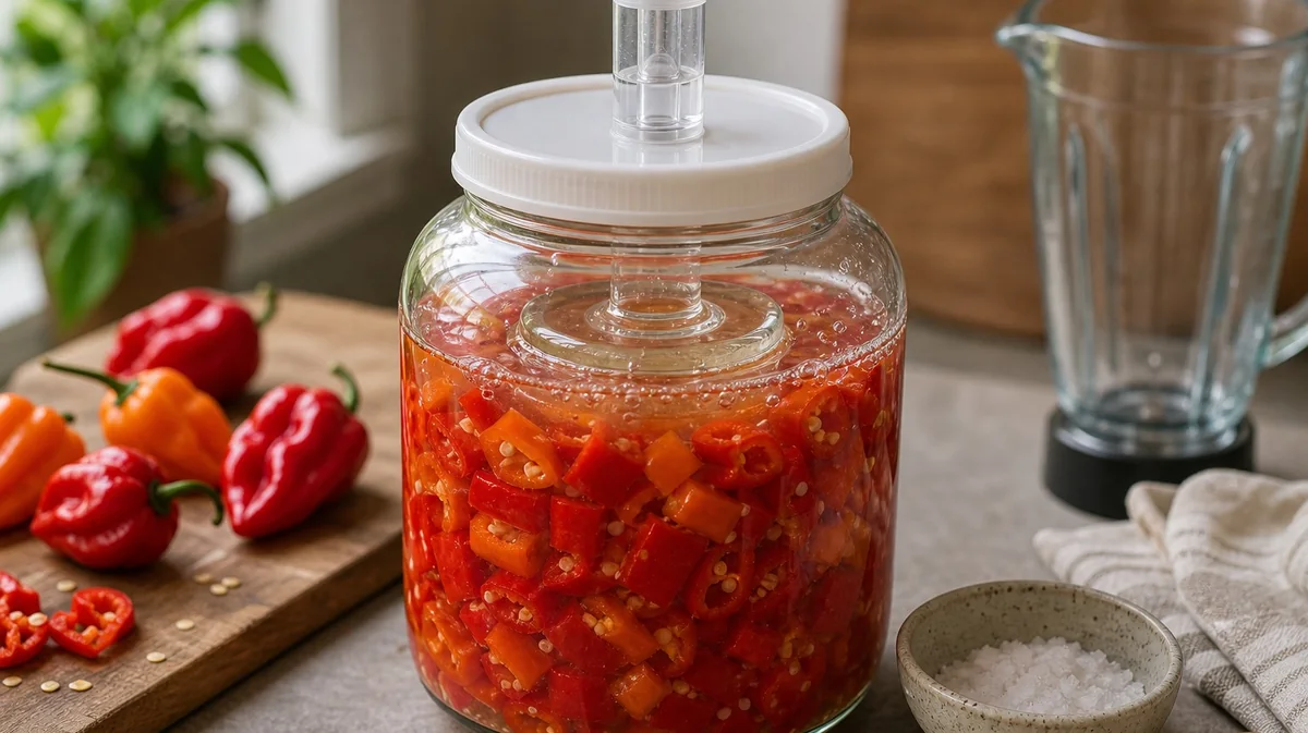 How to Make Fermented Hot Sauce from Brine to Bottle - visual guide and reference